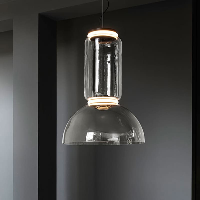 Noctambule 4 Low Cylinder And Bowl Suspension Lamp by Flos