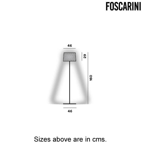 Twiggy Grid Lettura Floor Lamp by Foscarini