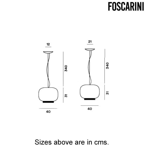 Chouchin Reverse 1 Suspension Lamp by Foscarini