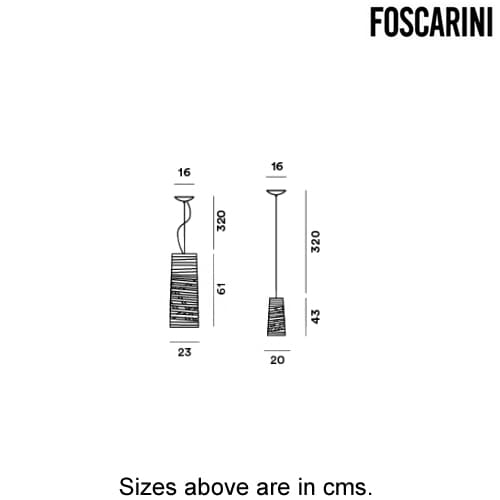 Tress Suspension Lamp by Foscarini