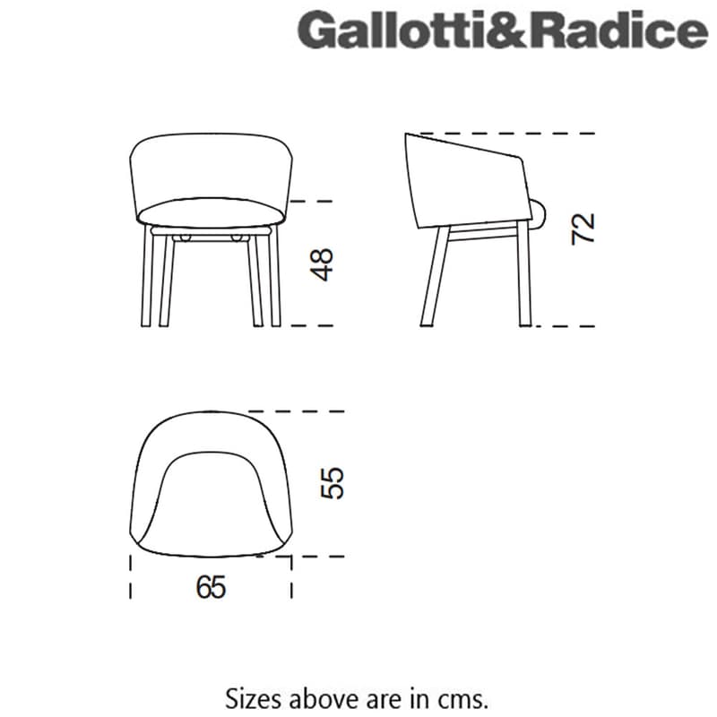 Livrette Arm Dining Chair by Gallotti & Radice