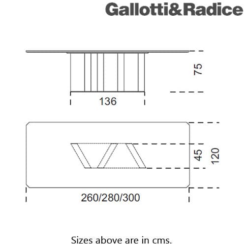 Platium W Dining Table by Gallotti & Radice