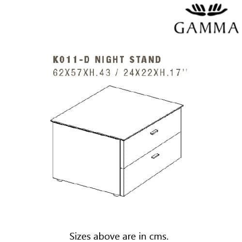 K011-D Bedside Table by Gamma & Dandy