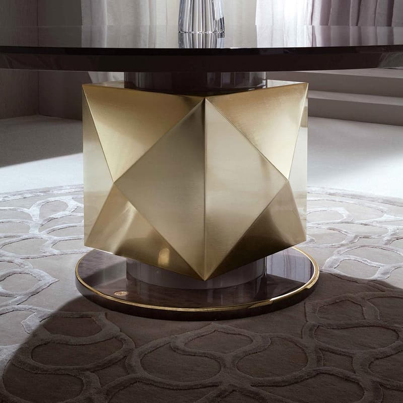 Infinity Metal Round Dining Table by Giorgio Collection