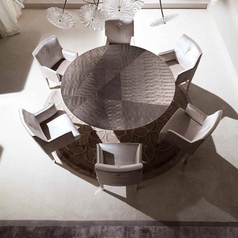Infinity Metal Round Dining Table by Giorgio Collection