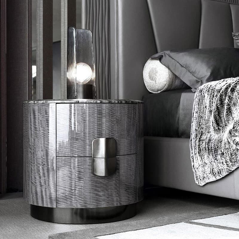 Mirage Round Bedside Table by Giorgio Collection