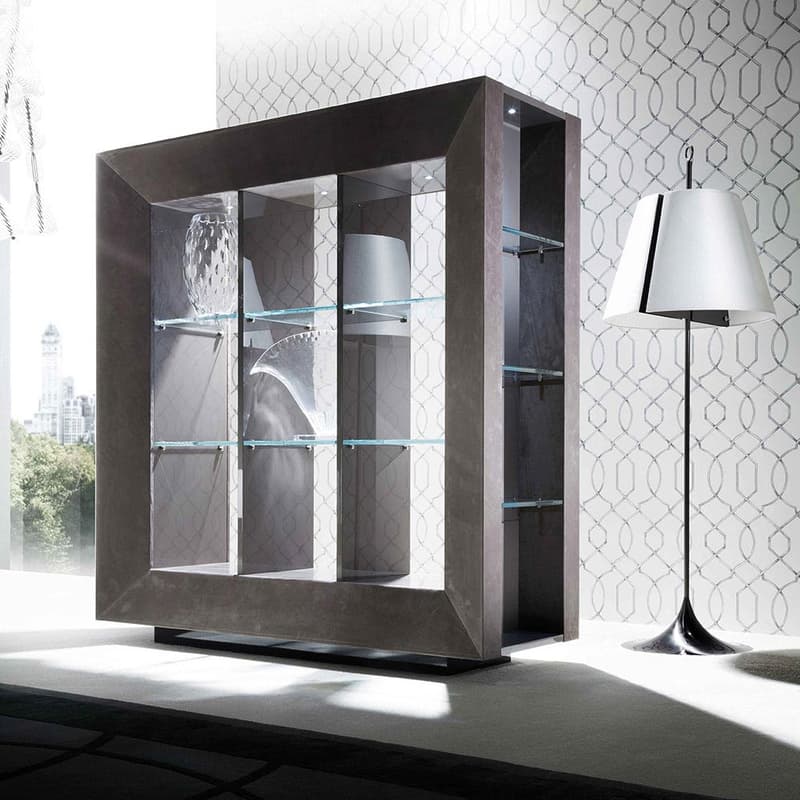 Vision Bifacial Display Cabinet by Giorgio Collection