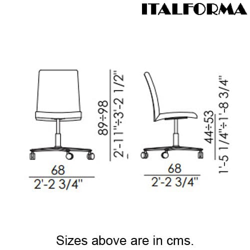 Ekta 5 Ways Swivel Chair by Italforma