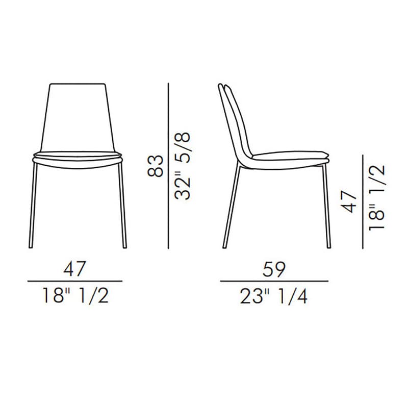 Lara Metal Legs Dining Chair | Italforma | FCI London
