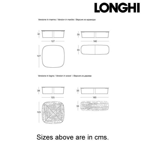 Omega Coffee Table by Longhi