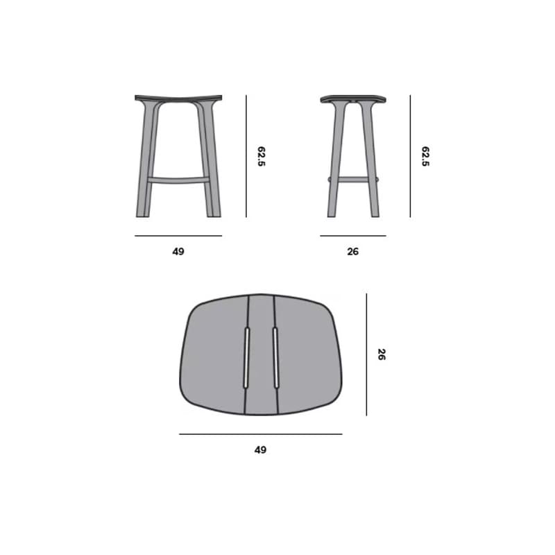 Solid Counter Outdoor Barstool by Manutti