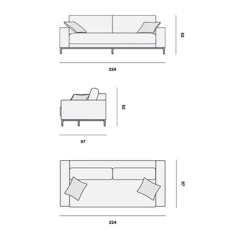 Zendo Sense 2.5 Outdoor Sofa by Manutti