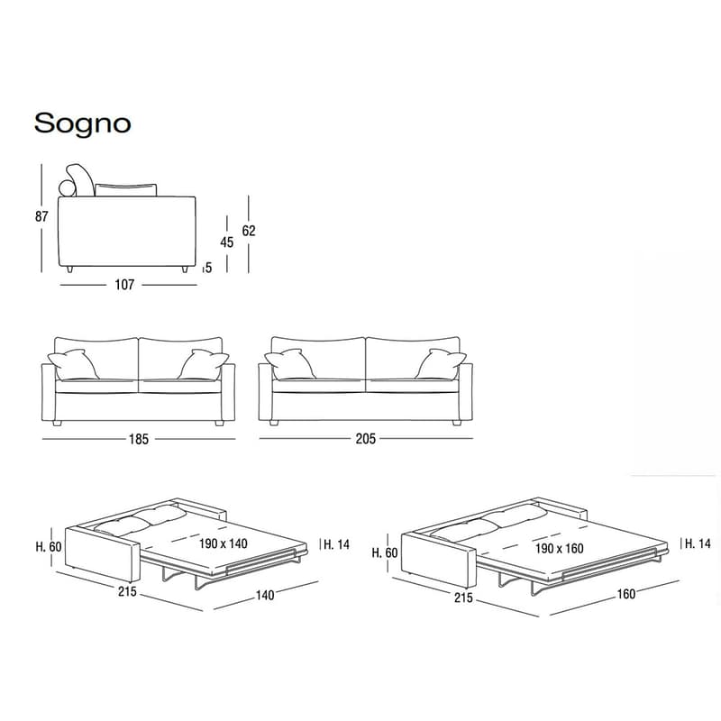 Sogno Sofa Bed by Marac