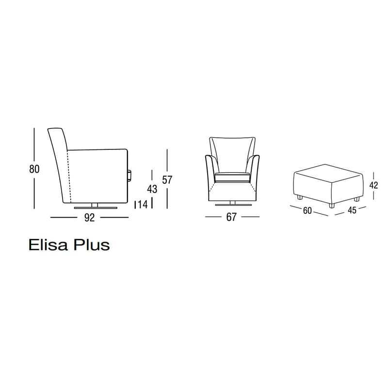 Elisa Plus Swivel Chair by Marac