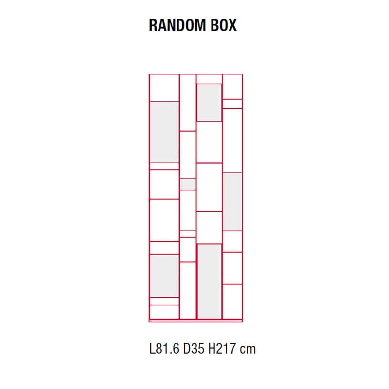 Random Box Bookcase by Mdf Italia