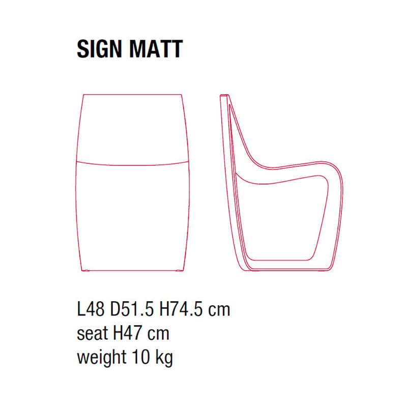 Sign Matt Dining Chair by Mdf Italia