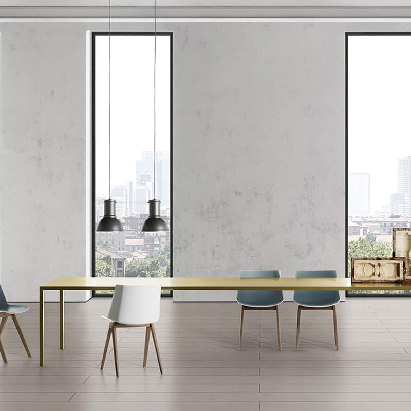 Tense Brass Dining Table by Mdf Italia