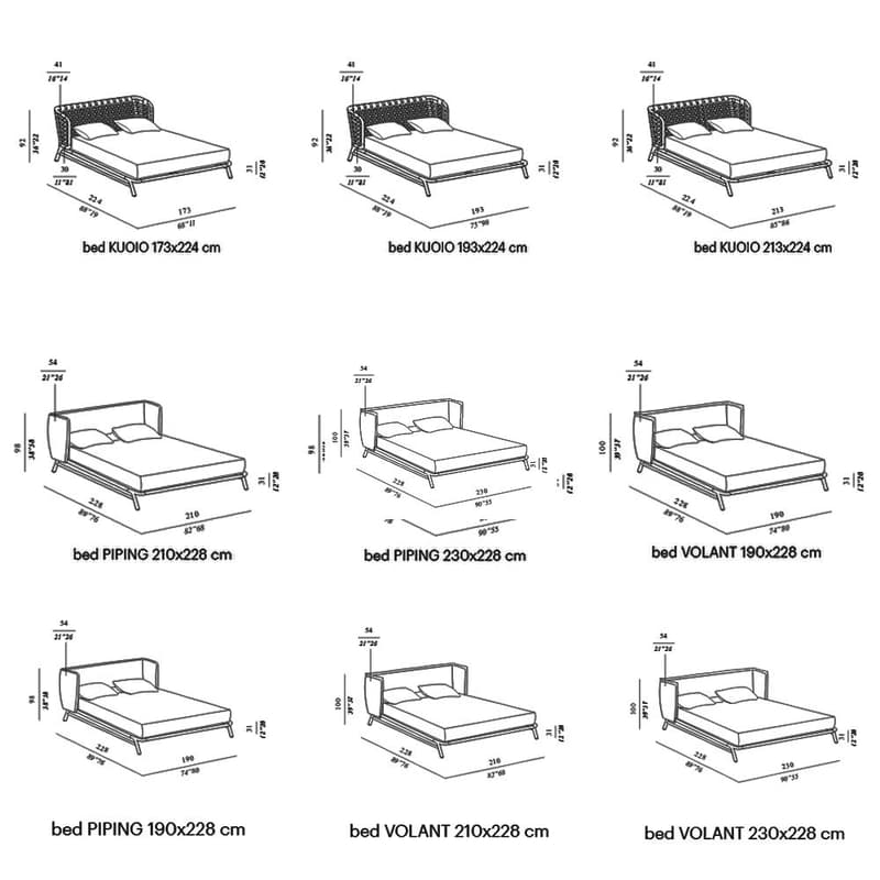 Edoardo Double Bed by Meridiani