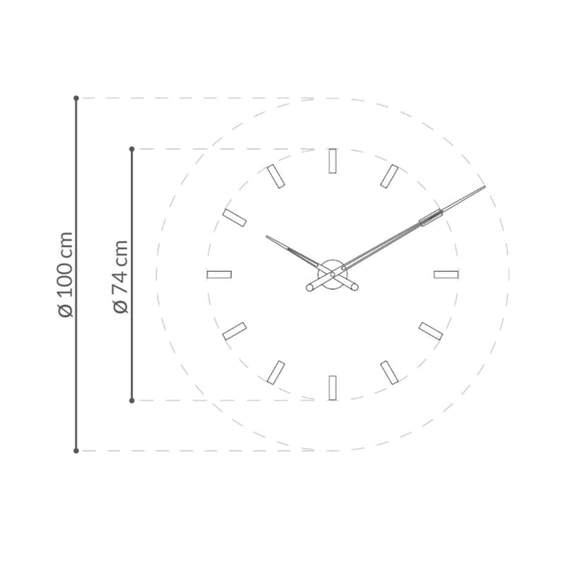 Heel 12 Clock by Nomon Clocks