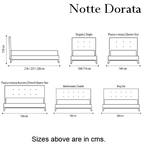 Mozart Double Bed by Notte Dorata