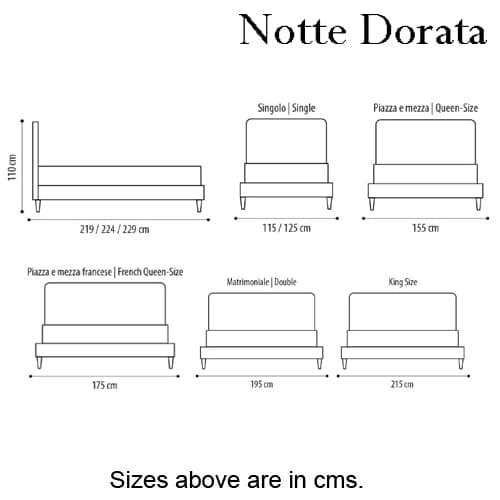 Moscova Double Bed by Notte Dorata