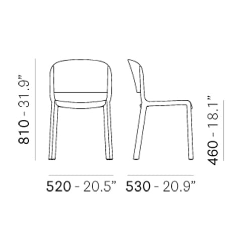 Dome 260 Dining Chair by Pedrali