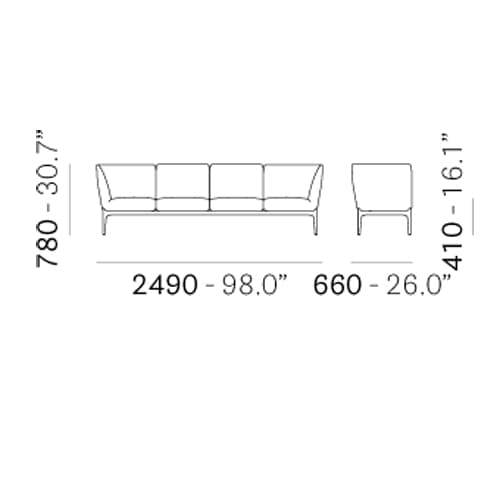 Social Dso Sofa by Pedrali