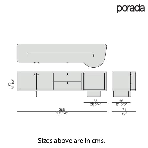 Rondo 2 Sideboard by Porada