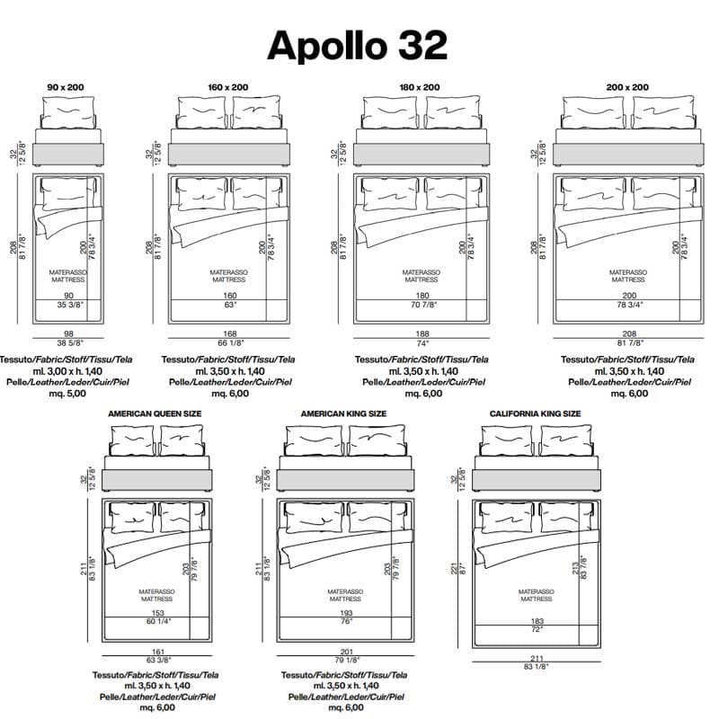 Apollo Double Bed by Porada