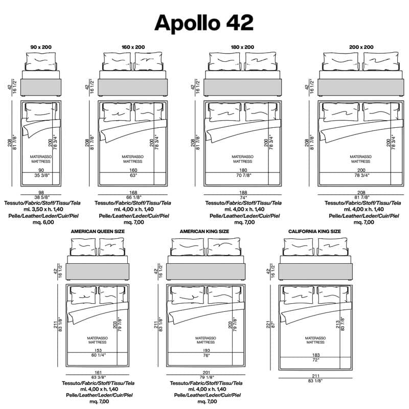 Apollo Double Bed by Porada