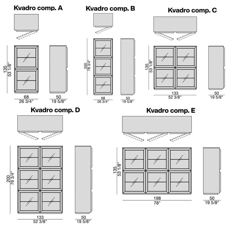 Kvadro Display Cabinet by Porada
