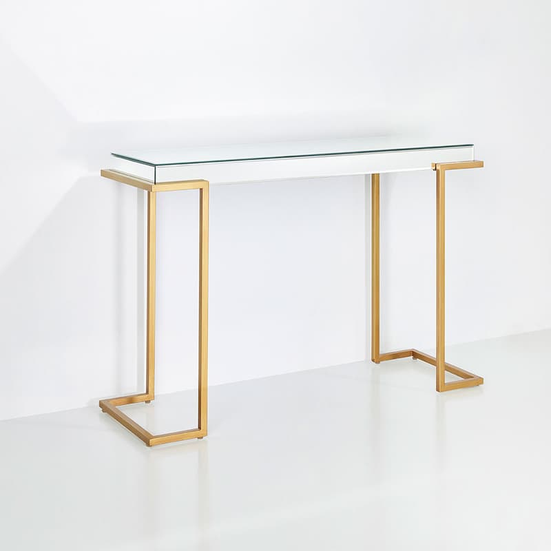 Bracket Bronze Console Table by Quick Ship