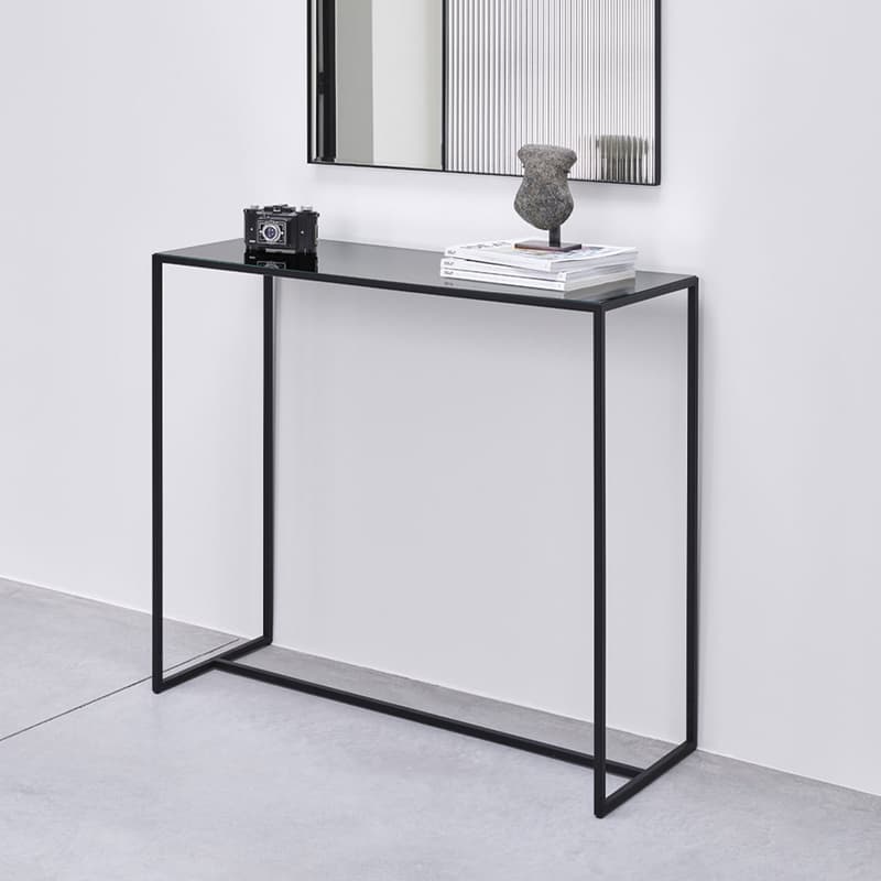 Mesa Black Console Table by Quick Ship