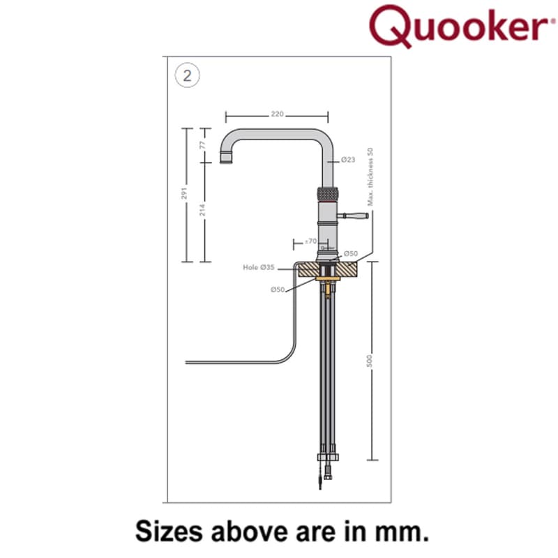 Classic Fusion Square Tap by Quooker