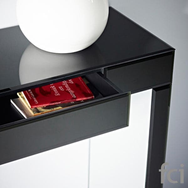 Amico Black Table Mirror by Reflections