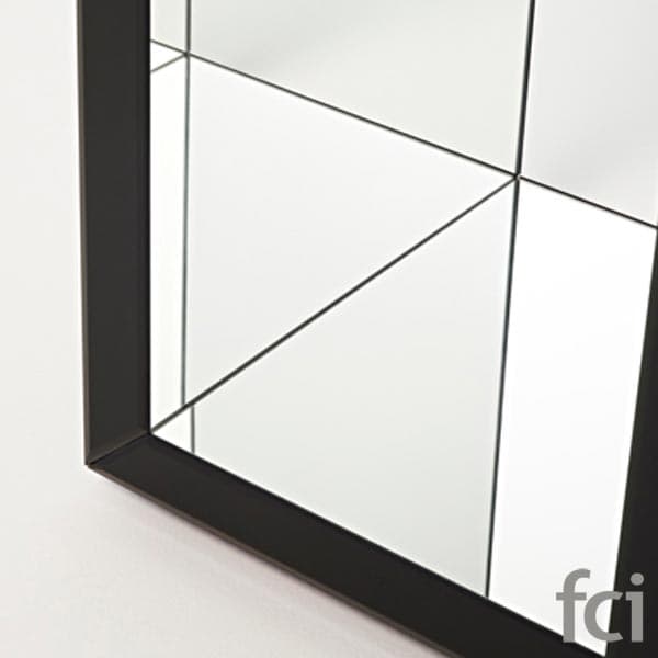 Box Black L Mirror by Reflections