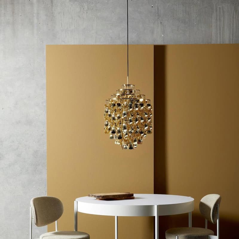 Spiral Sp01 Gold Pendant Lamp by Verpan
