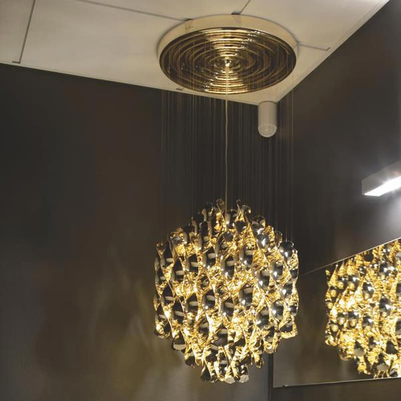 Spiral Sp1 Gold Pendant Lamp by Verpan