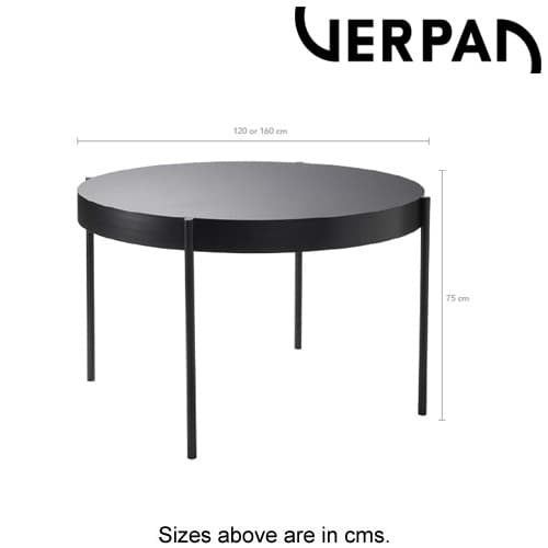 Series 430 Black Dining Table by Verpan