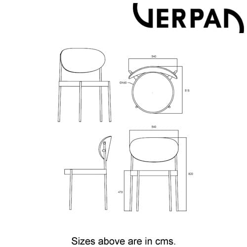 Series 430 White Dining Chair by Verpan