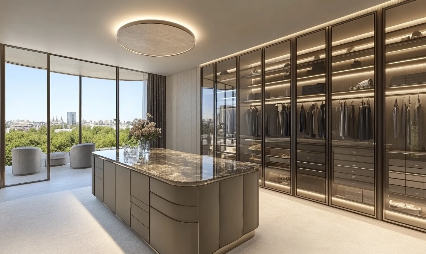 Guide to choosing wardrobe door materials showing different options