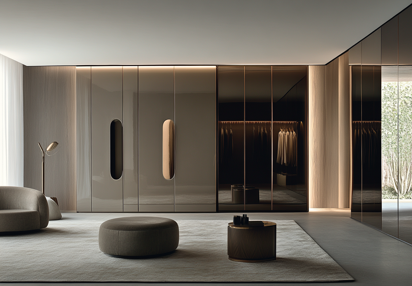 Fitted wardrobes and carpeting installation sequence options showing both methods