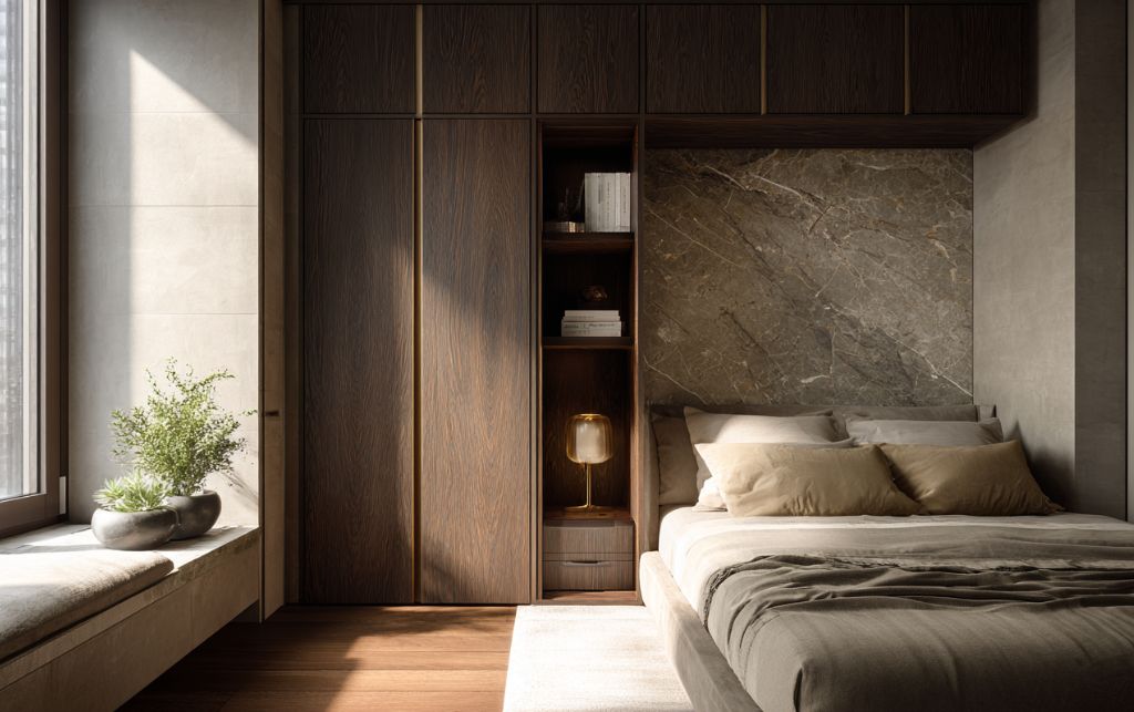 Different wall construction types suitable for wardrobe installation