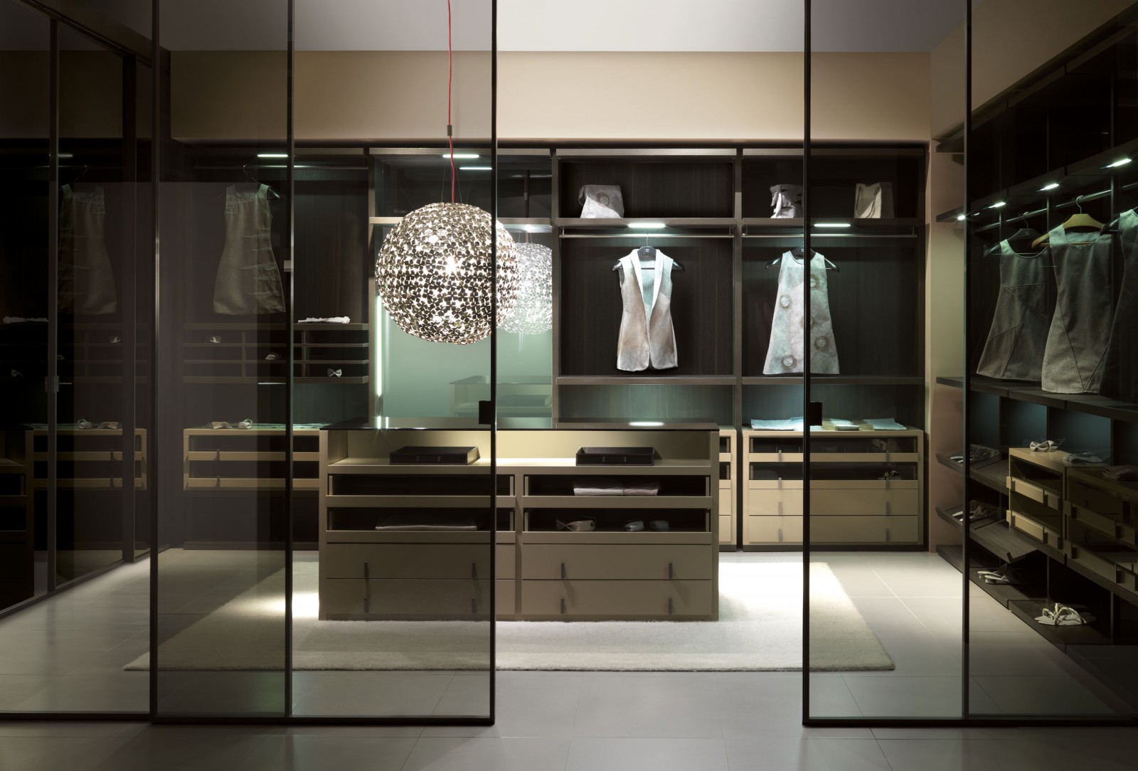 FCI London guide: update built-in wardrobes with glass doors and integrated lighting.