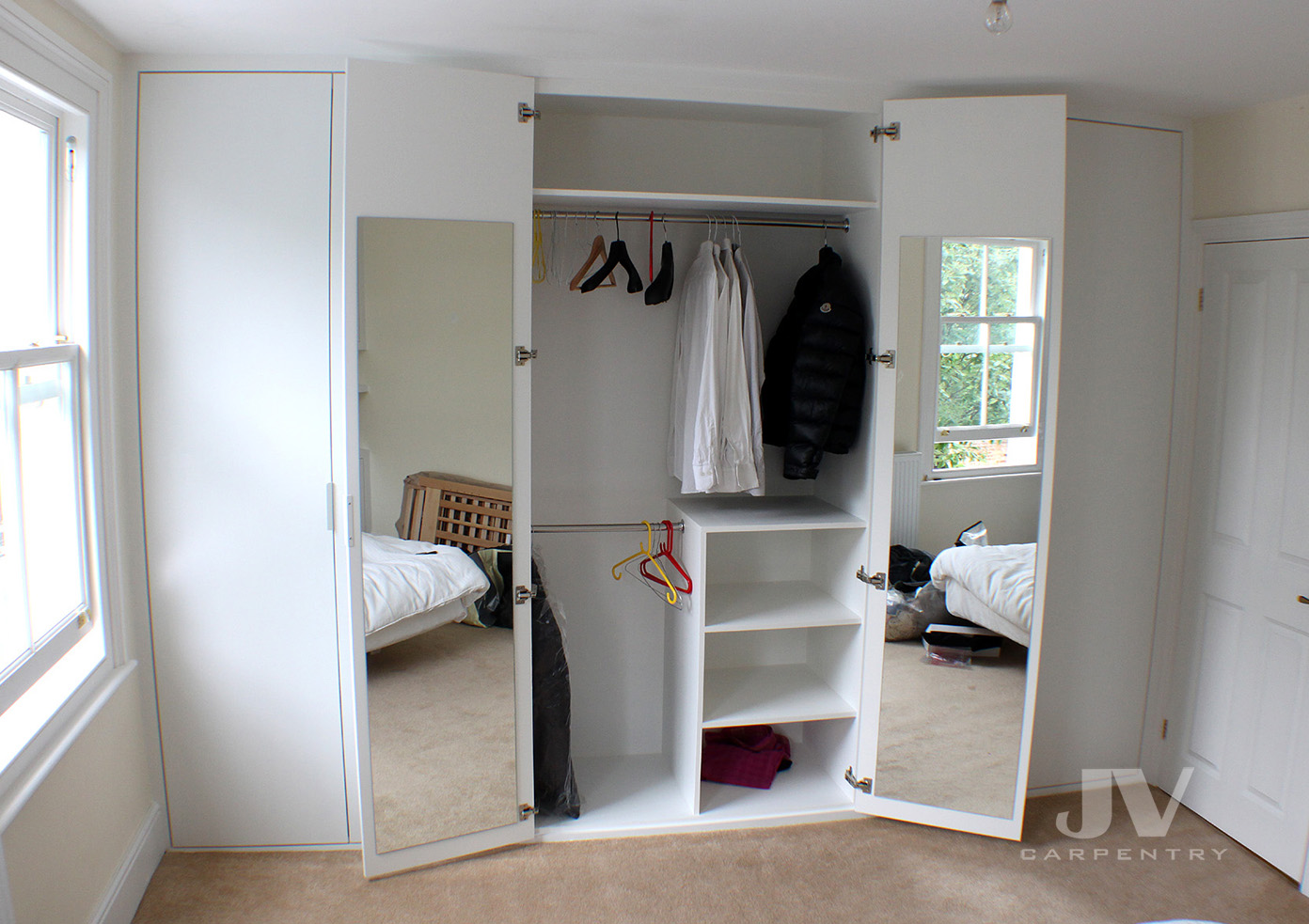 FCI London tips: refresh fitted wardrobes with hinged doors, mirrors and clever storage.