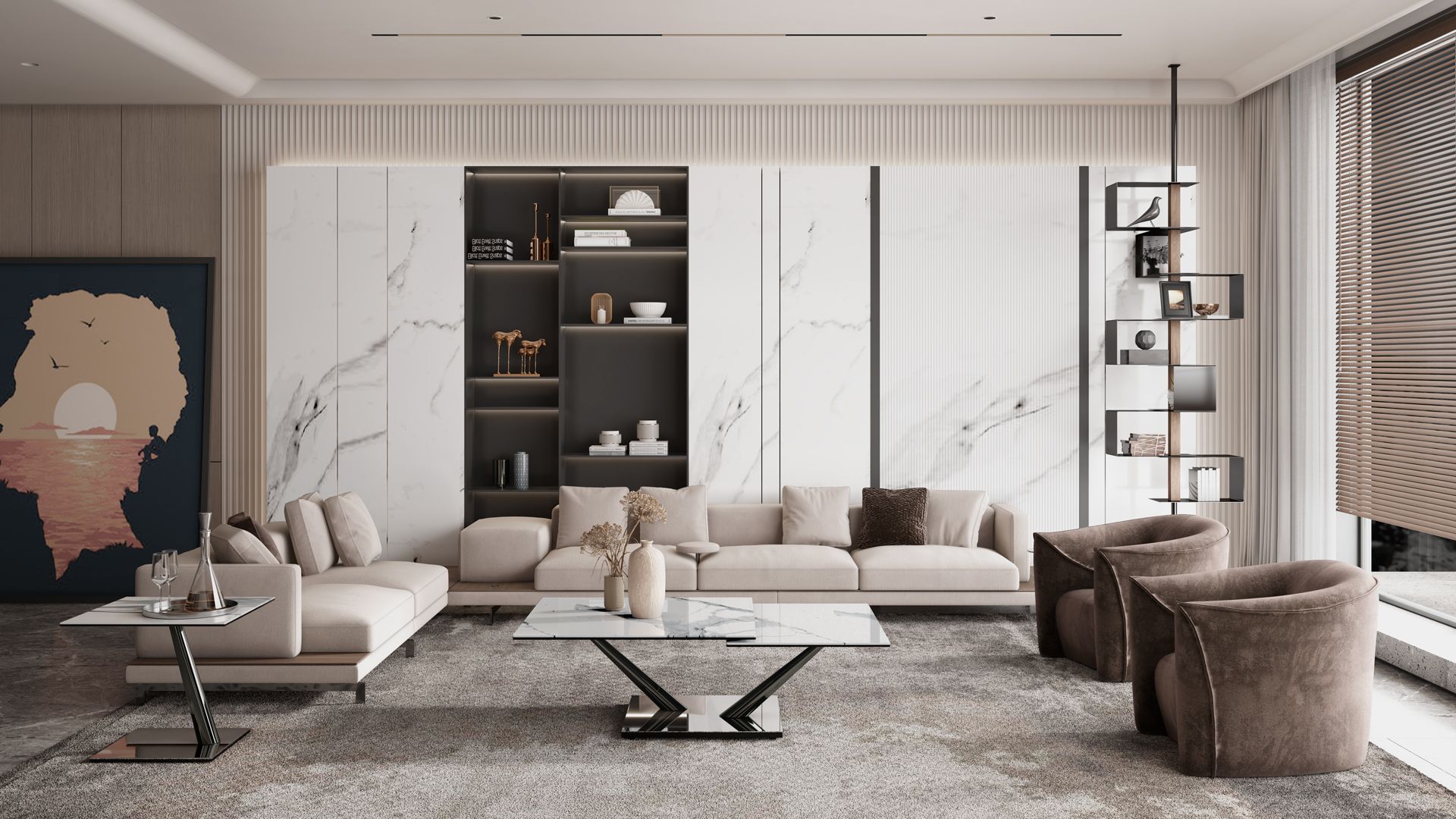 Naos Cassius coffee table at FCI London, showcasing smooth motion and elegant engineering.