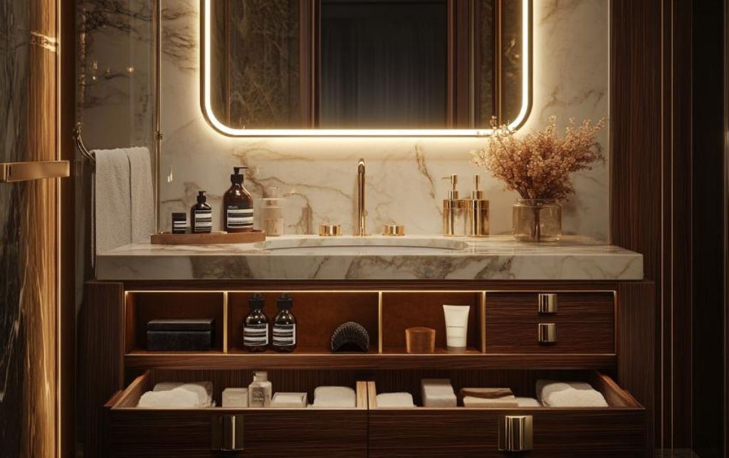 Freestanding bathroom storage furniture