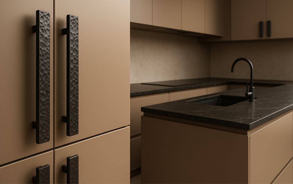 Contrasting kitchen cupboard designs