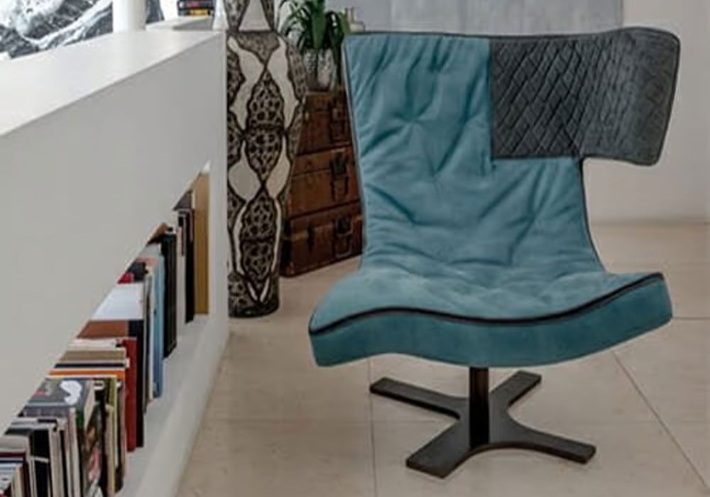 Cream accent chairs in a living room