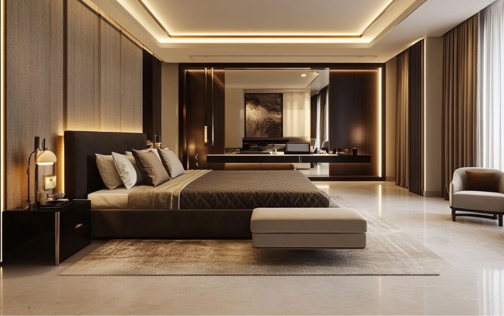 Single bedroom set with contemporary styling